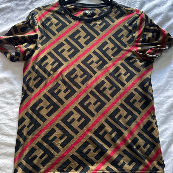 Fendi FF monogram printed t-shirt women XXS - Picture 1 of 9